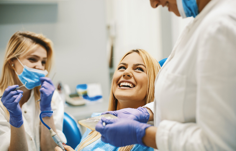 Photo of a woman during a dental exam